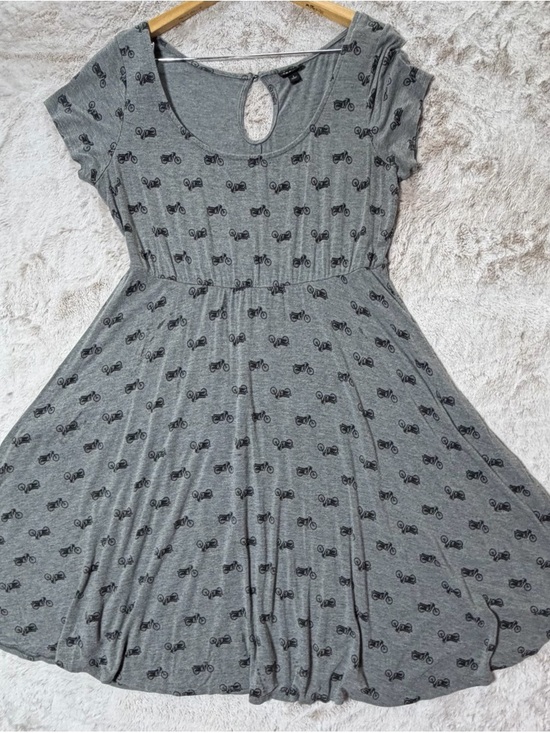 torrid Dresses & Skirts - Women's Gray Motorcycle Print Tee Dress